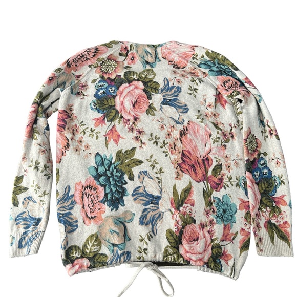 ANTHROPOLOGIE ANGEL OF THE NORTH GRAY CREW NECK SWEATER WITH WAIST TIE SZ XS - Picture 2 of 8